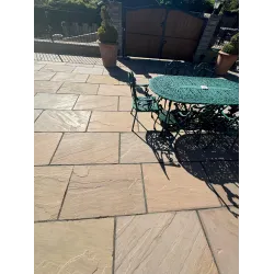 Autumn Brown Tumbled & Brushed 900x600x22mm Calibrated